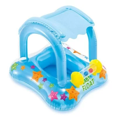 картинка Ходунки INTEX надувные Baby Float с тентом 81*66 см 